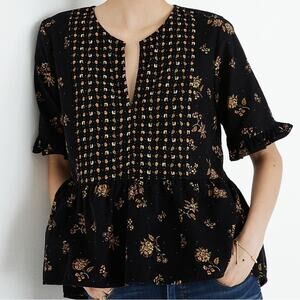 Madewell Corduroy Acorn Foulard Top